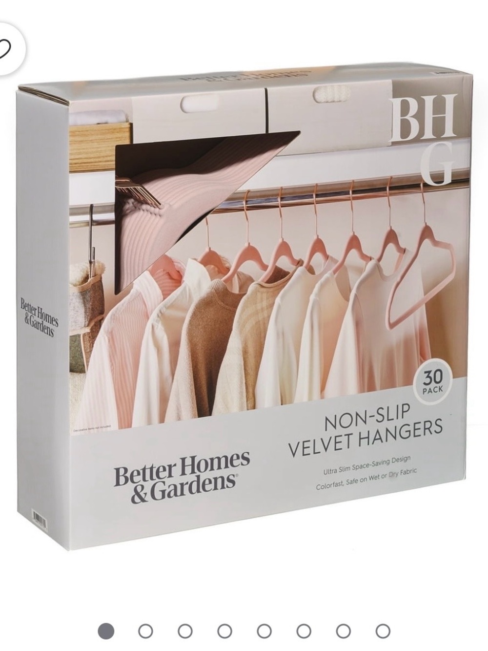 Better Homes And Gardens Blush Pink Velvet Non-Slip Hangers - 30 Pack